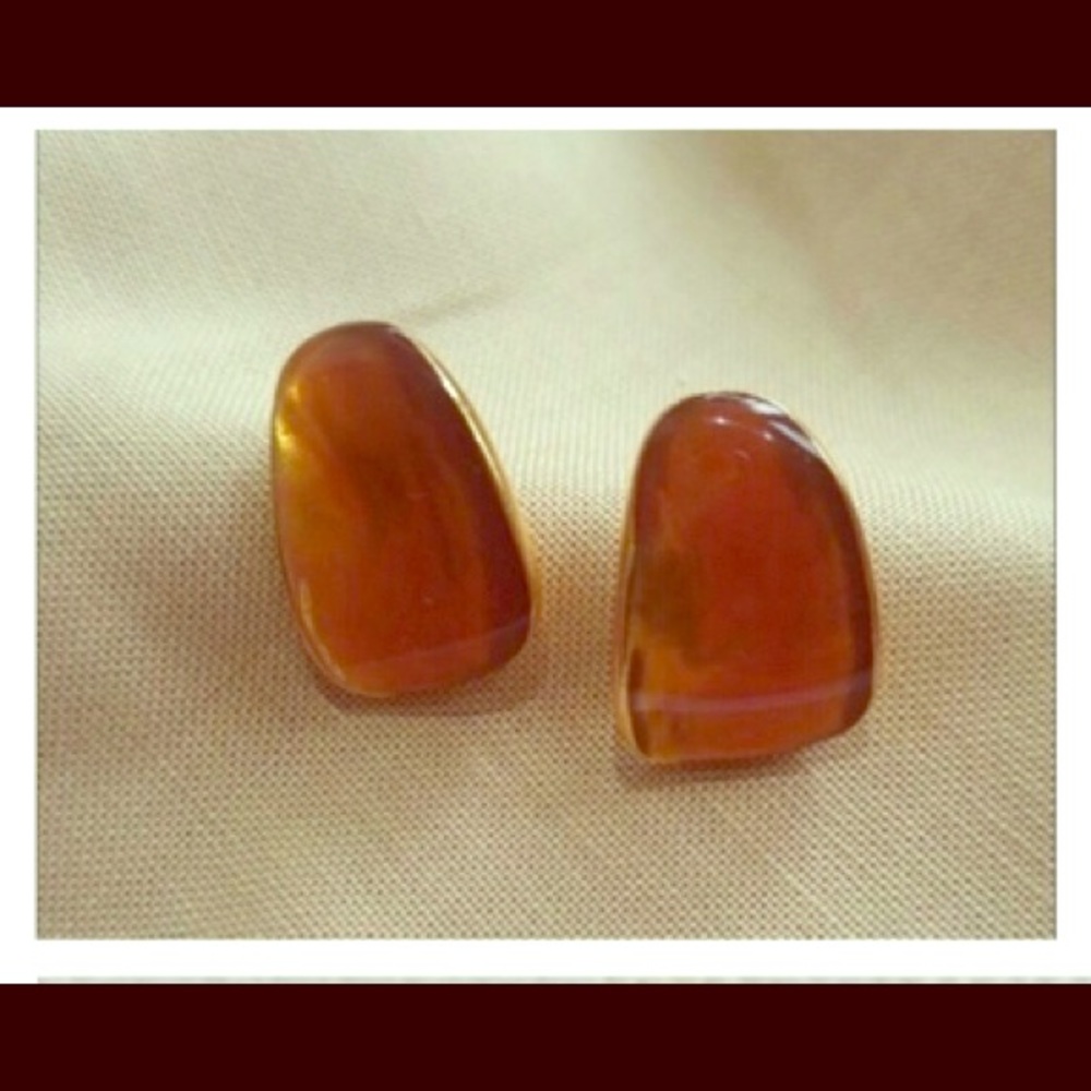 Vintage Brassy Post Earrings